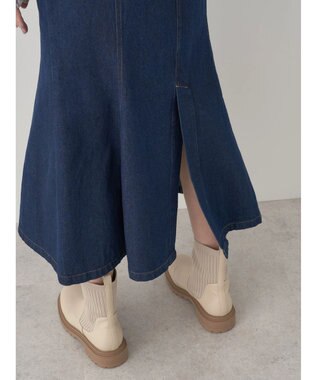 earth music&ecology マーメイドデニムジャンスカ Dark Indigo