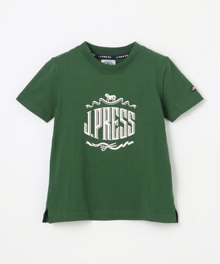 J.PRESS KIDS  【90-130cm】 50/2天竺ロゴＴシャツ カーキ
