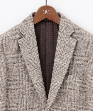 JOSEPH ABBOUD 【ストレッチ/イタリア素材/軽量】スライバーチェック ジャケット ベージュ系4