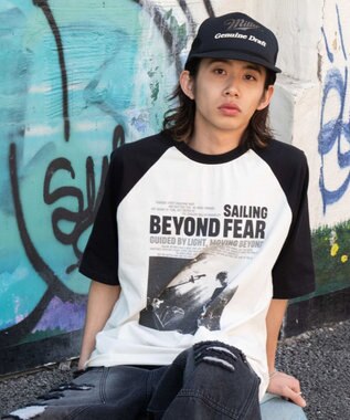 WEGO 【ユニセックス着用ITEM/MLサイズ展開】ヴィンテージライクラグラングラフィックT（SS） ブラックその他