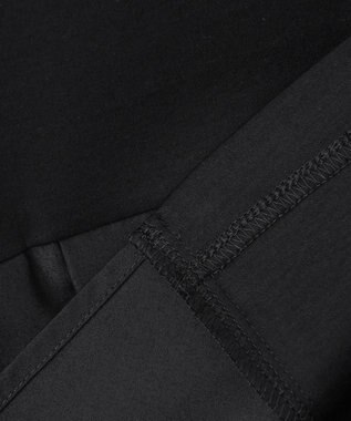 23区 L 【汗じみ防止/洗える】スムースデザイン バックフレア カットソー ブラック系