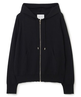 BEIGE， MONSTERA / ストレッチ フーデットニット Black