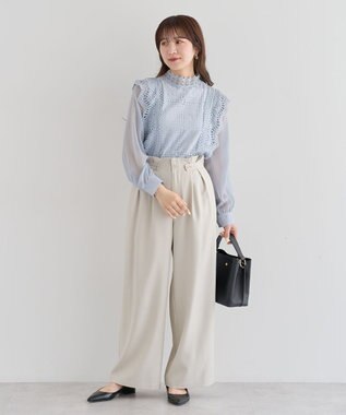 Green Parks ・ＥＬＥＮＣＡＲＥ　ＤＵＥ　サイドベルトタックパンツ Light Beige