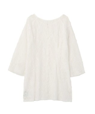 earth music&ecology レースフラワーブラウス Off White