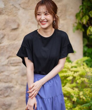 ANY SIS 【UVケア・接触冷感】冷感 Tシャツ ブラック