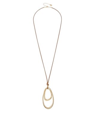 AMERICAN HOLIC ダブルリングネックレス Camel