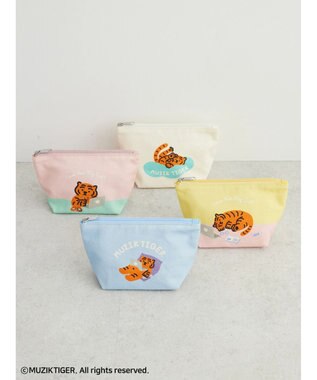 Green Parks ムジークタイガー／マチつきポーチ White