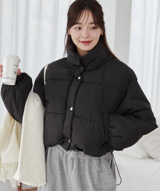 WEGO パディングショートブルゾン ブラック