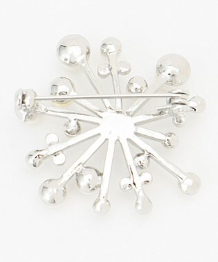 J.PRESS LADIES クリスタルパール ブローチ シルバー系