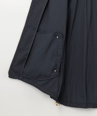 ANY SIS S 【接触冷感・速乾・UVカット】ツヤテロギャザー ブルゾン ネイビー