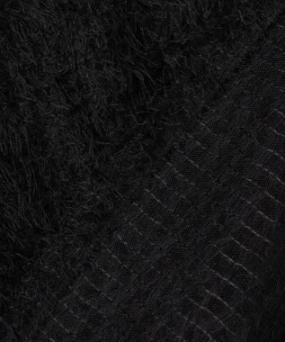 ICB L 【洗える】 フェザーチュール ブラウス ブラック系