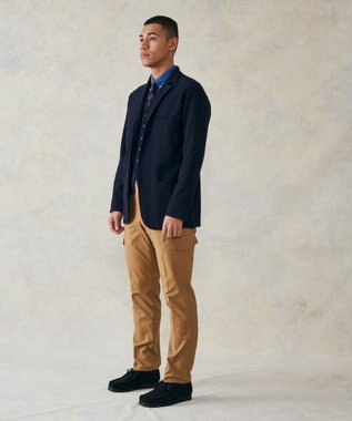 J.PRESS MEN 【High twist links】ニットブレザー ネイビー系