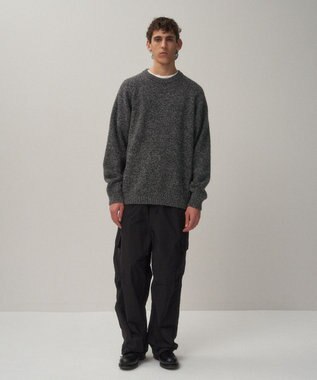 ATON LAMBS WOOL | クルーネックセーター - UNISEX CHARCOAL MOKU