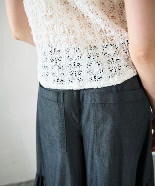 GRACE CONTINENTAL レースカットスキッパートップ ホワイト