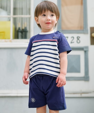 J.PRESS KIDS 【BOX付き】【80-90㎝】カーディガン&半袖Tシャツ&パンツ セット ネイビー系1