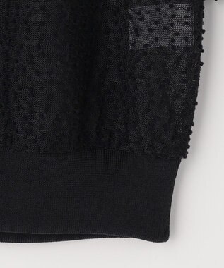 自由区 【カトリエムブーケ】Expression delicate ドットシアー・リボンスリーブトップス ブラック