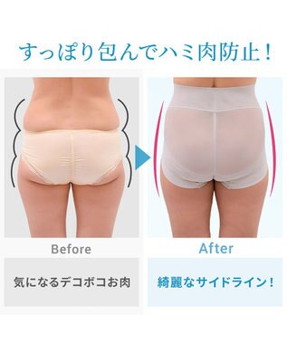 BRADELIS New York 【Yukine inc. 】ゆきねえモアソフト快適ショーツ25 接触冷感 補整 補正下着 深め ハイウエスト グレージュ