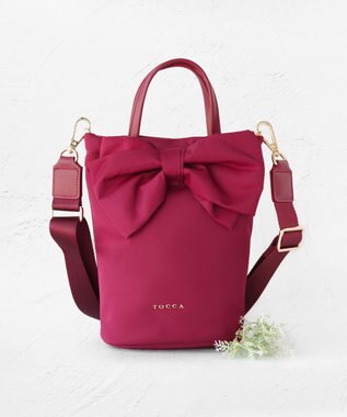 TOCCA 【泉里香さん着用】RIBBON KNOT NYLON MULTI BAG ナイロンマルチバッグ レッド系