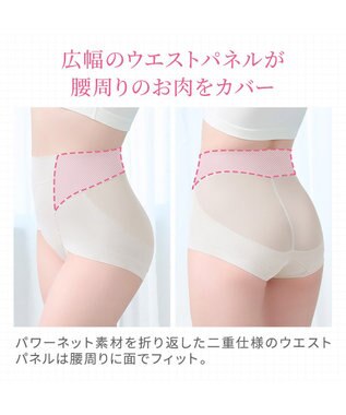 BRADELIS New York 【Yukine inc. 】ゆきねえモアソフト快適ショーツ25 接触冷感 補整 補正下着 深め ハイウエスト グレージュ