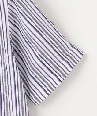 JOSEPH ABBOUD 【サステイナブル】ソアロンストライプ シャツ パープル系1