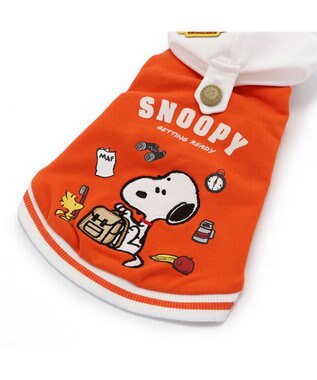 PET PARADISE スヌーピー  おでかけ柄  パーカー 《オレンジ》中型犬  大型犬 オレンジ