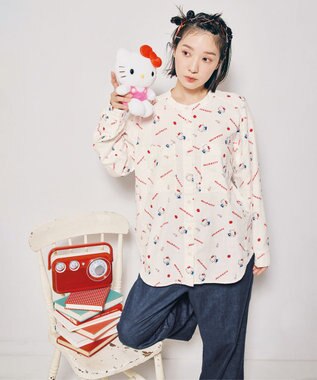 ワコール／睡眠科学 パジャマ 長袖 長ズボン 綿100%(本体) 寝返りしやすい 【睡眠科学×サンリオキャラクターズ】 レディース YDX651 睡眠科学／ワコール