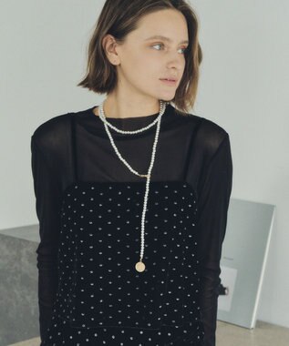 YECCA VECCA マルチジョイントコインパールネックレス