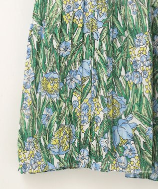 GRACE CONTINENTAL フラワープリントティアードミニワンピース グリーン