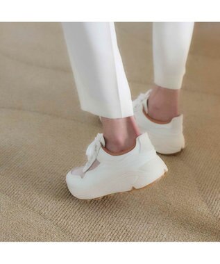 MODE ET JACOMO <carino>シースルー厚底スニーカー ホワイトコンビ