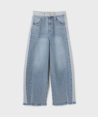 GRACE CONTINENTAL サイドラインデニムパンツ ブルー