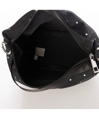 UNBILLION VERYコラボ カシュカシュ cachecache / ナイロンドローコード2wayショルダー ブラックドット