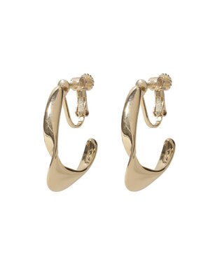 AMERICAN HOLIC ツイストフープイヤリング Gold