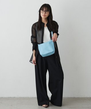 russet ソフトレザーシンプルショルダーバッグ(CE-1328-WEB) Sax