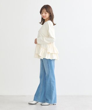 earth music&ecology フリルヘムプルオーバー Ivory