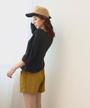 OP／FILA 【Ocean Pacific】ドロスコード付き長袖ラッシュガード　上下2点セット ブラック