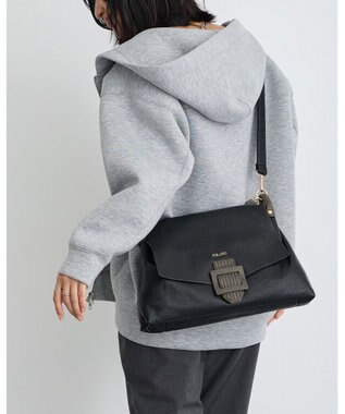 MioFIRANO バックル付きフラップトートバッグ 2WAY　FIRANO フィラノ BLACK