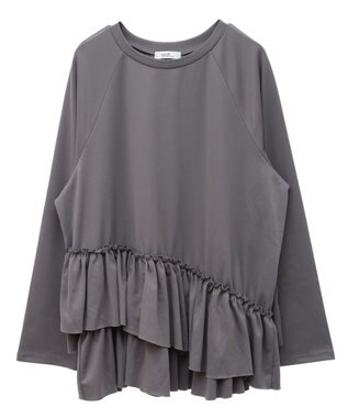 earth music&ecology フリルヘムプルオーバー Mocha