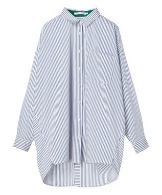 AMERICAN HOLIC イージーケアバックオープンシャツチュニック Blue