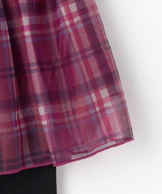 ANY KIDS チュール スカッツ ピンク×チェック