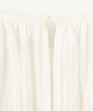 #Newans シアーチェックボリュームブラウス ホワイト