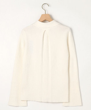 組曲 L 【WEB限定】ミニブークレー襟付きニットポロ アイボリー系