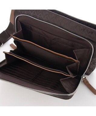 Y'SACCS モノグラムお財布ポシェット ブラウン