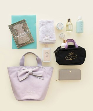 TOCCA RIBBON KNOT CANVASTOTE キャンバストート ライラック系