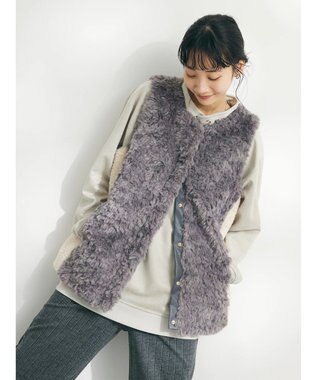 CRAFT STANDARD BOUTIQUE ファーサイド切替ベスト Gray