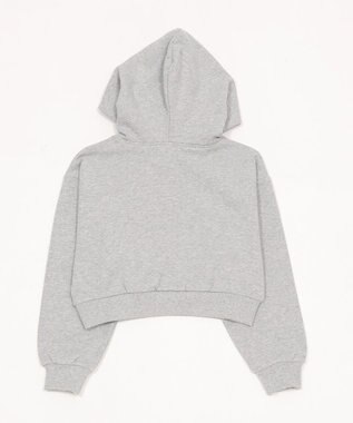 WEGO ロゴショートプルパーカー 杢グレー