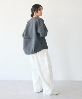 CRAFT STANDARD BOUTIQUE 圧縮ウール風ZIP付きジャケット Charcoal Gray