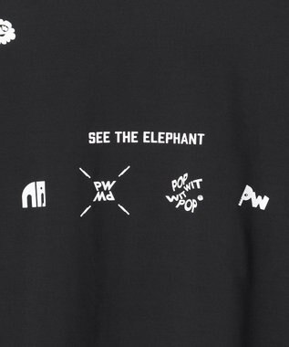 PW CIRCULUS 【WOMEN】アニマルグラフィックモックネック  ゴルフウェア レディース ブラック系