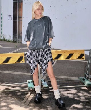 WEGO 【ユニセックス着用ITEM/MLサイズ展開】コールドダイスウィッチングロゴT（SS） スミクロ