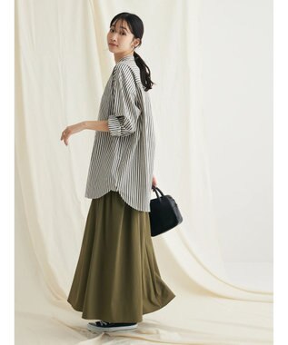 CRAFT STANDARD BOUTIQUE バンドカラーシャツ Stripe Gray