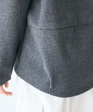 CRAFT STANDARD BOUTIQUE 圧縮ウール風ZIP付きジャケット Charcoal Gray